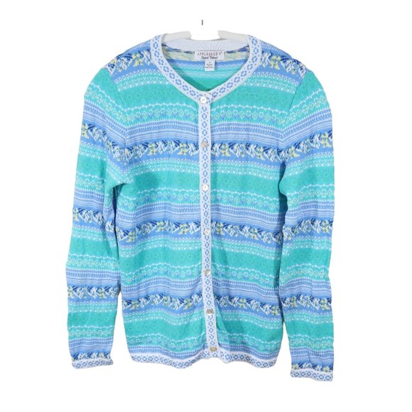 Appleseed's Sweaters Limited Edition Appleseeds Size S Teal Blue